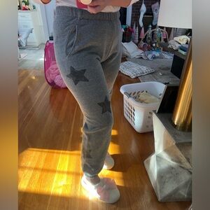 Gray spiritual gangster Sweatpants with Black Star Design